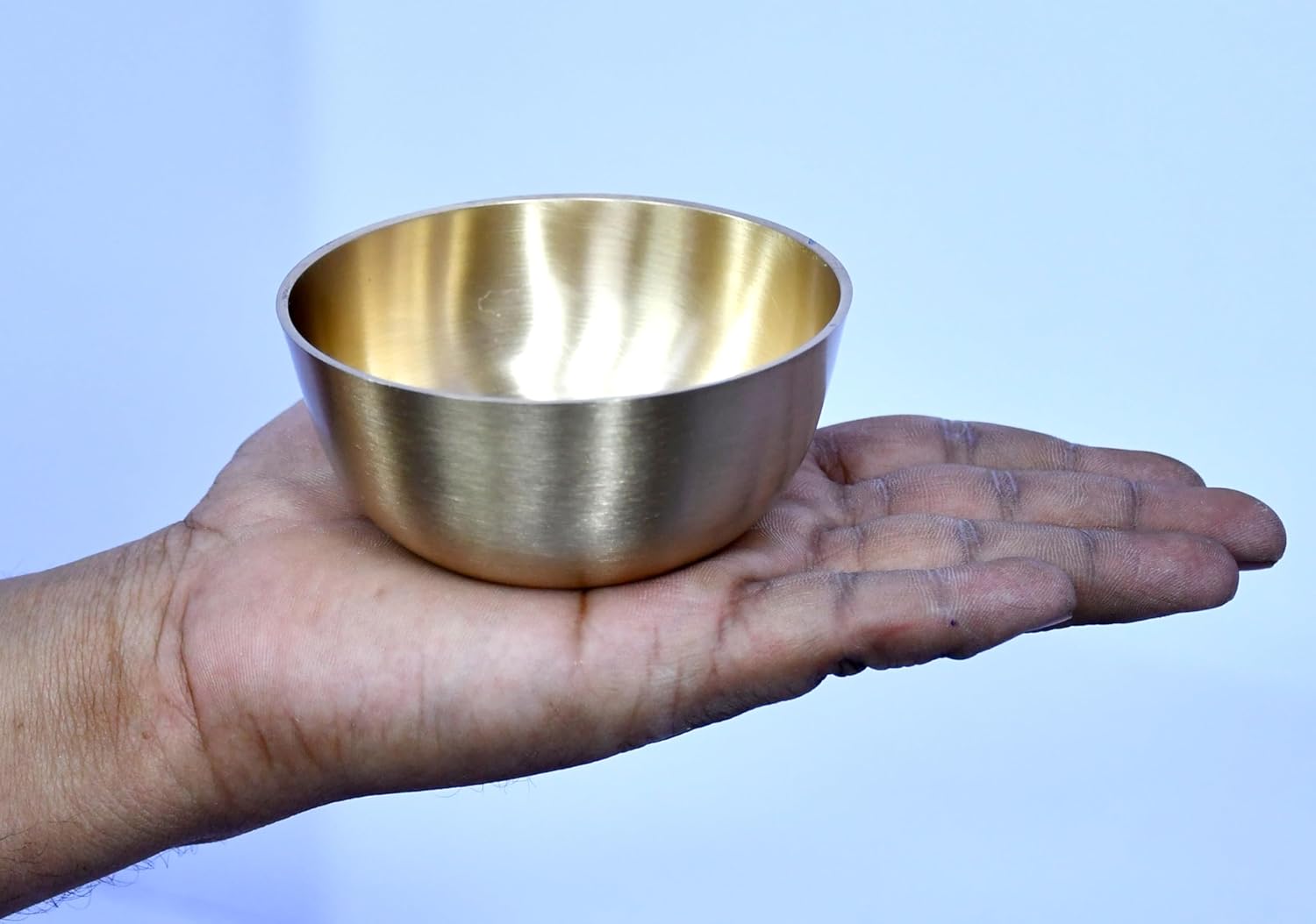 KLEO Bronze Bowl Set of 6, Metal Kansa Katori Set, Dinner Bowls, Traditional Bhojan Utensils, Kitchen Essentials, Pooja Articles, 3.4 inch Diameter