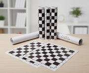 StonKraft 18.2'' x 18.2'' Tournament Chess Vinyl Foldable Chess Board Only, Pack of 5, for Professional Chess Players (Without Pieces) (Black)