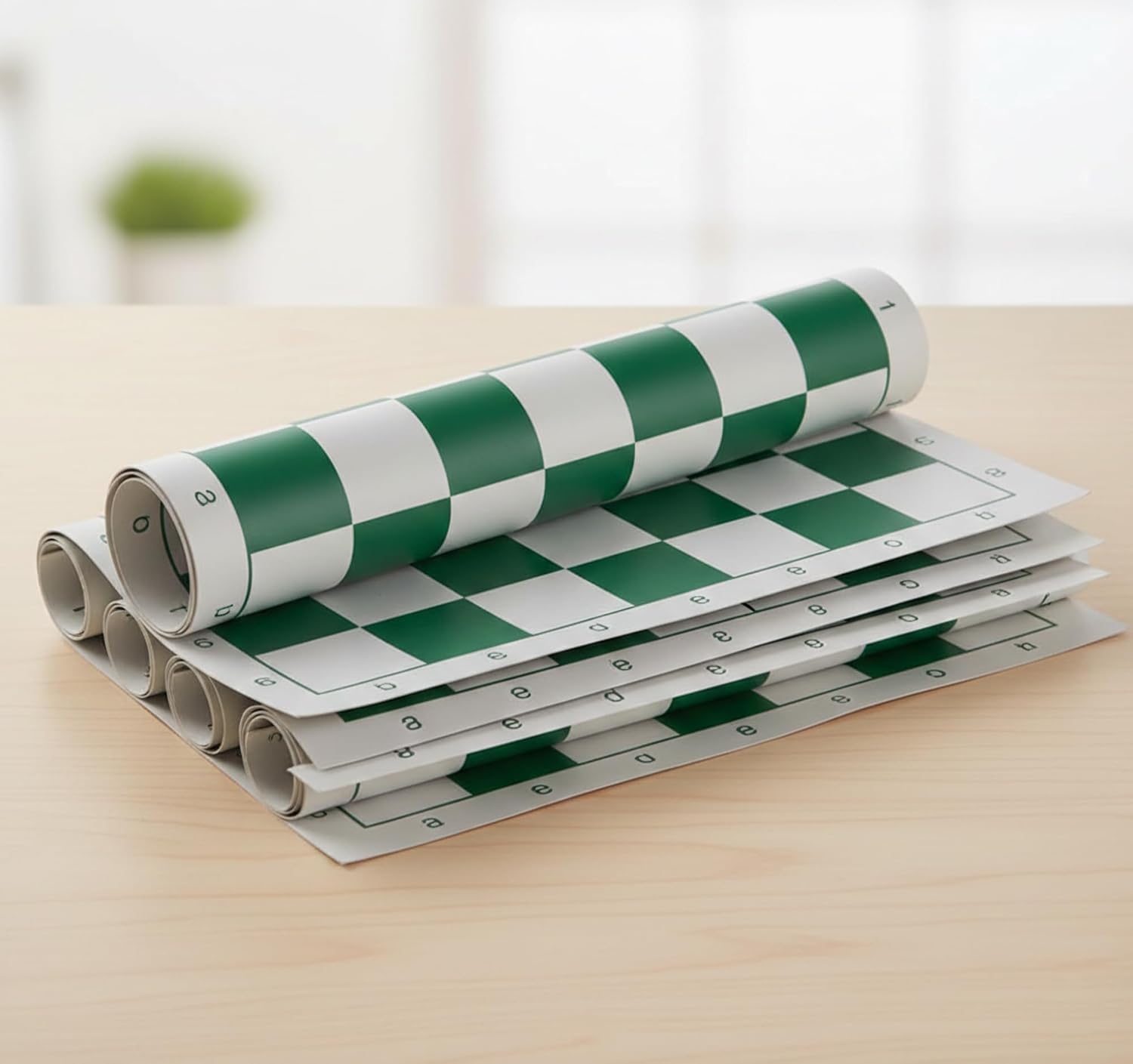 StonKraft 18.2'' x 18.2'' Tournament Chess Vinyl Foldable Chess Board Only, Pack of 5, for Professional Chess Players (Without Pieces)