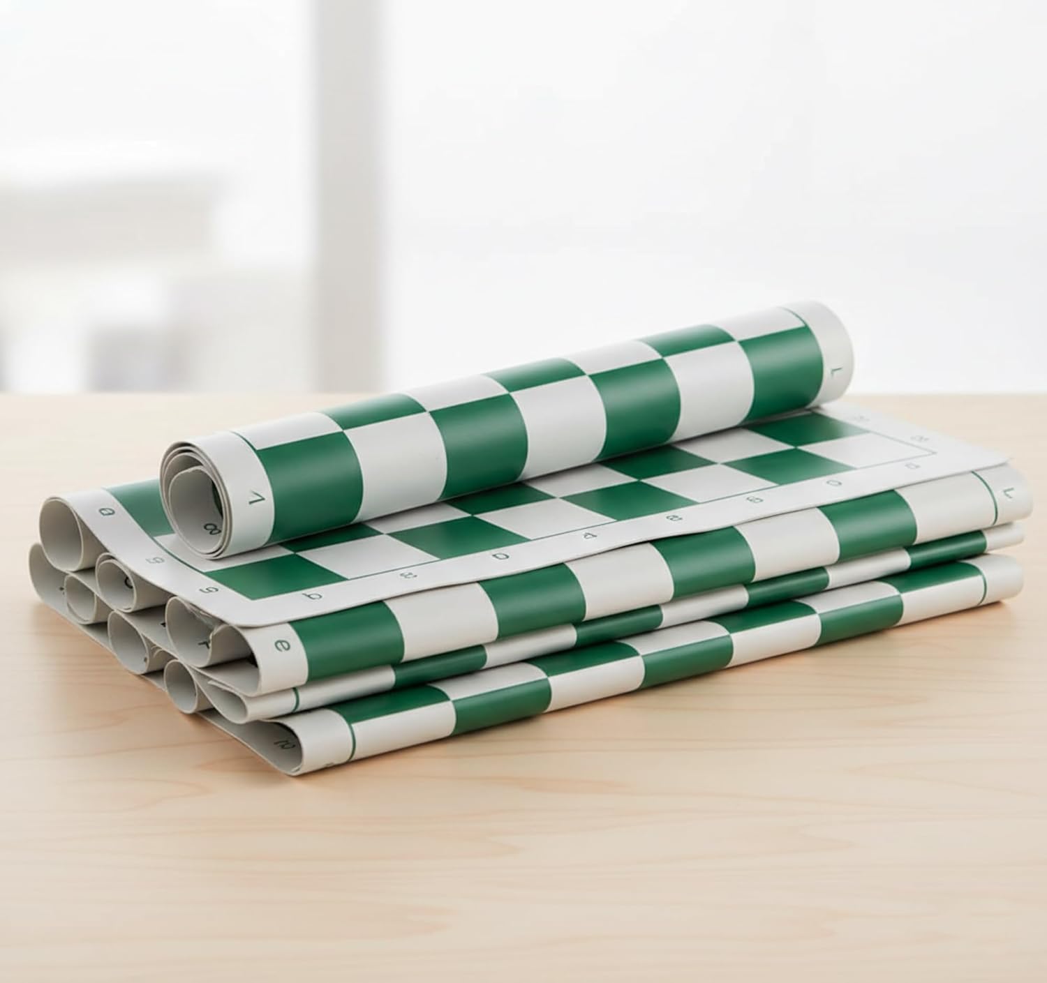 StonKraft 18.2'' x 18.2'' Tournament Chess Vinyl Foldable Chess Board Only, Pack of 5, for Professional Chess Players (Without Pieces)