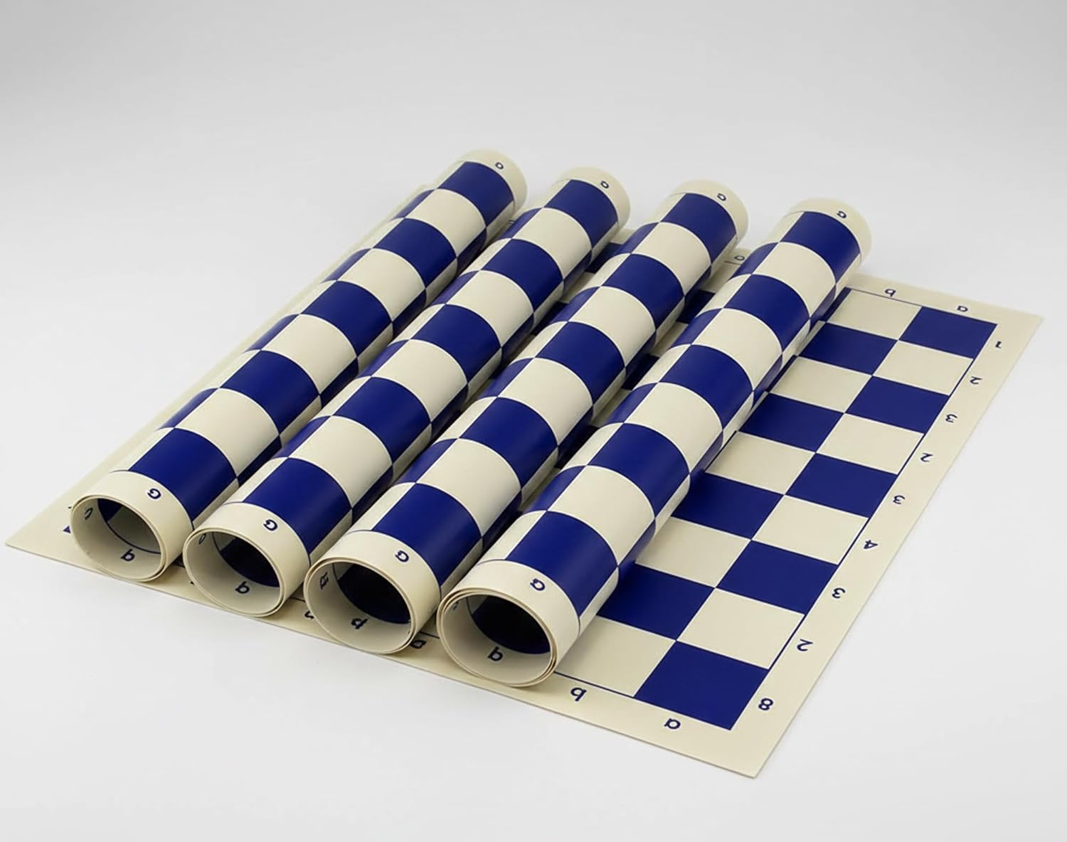 StonKraft 18.2'' x 18.2'' Tournament Chess Vinyl Foldable Chess Board Only, Pack of 5, for Professional Chess Players (Without Pieces) (Blue)