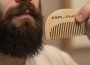Esplanade Neem Wood Beard Comb for Men, Compact Beard Shaper Brush, Small Comb, Pocket-Sized Travel Friendly Brush for Mustache Care