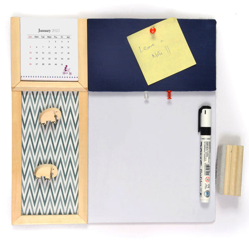 IVEI Combination Board with Magnet Board, Pin Board & Whiteboard - Innovative Organizer for Kids and Adults To-Do Boards – Best Gift for Home, Office, School (11.5 in x 11.5 in)