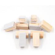 IVEI Wooden Mini Dusters for Blackboards and Whiteboards | Set of 10 | Marker and Chalk Eraser for Classroom, School, Home and Office use | Teaching Tools for Teachers and Students (10)