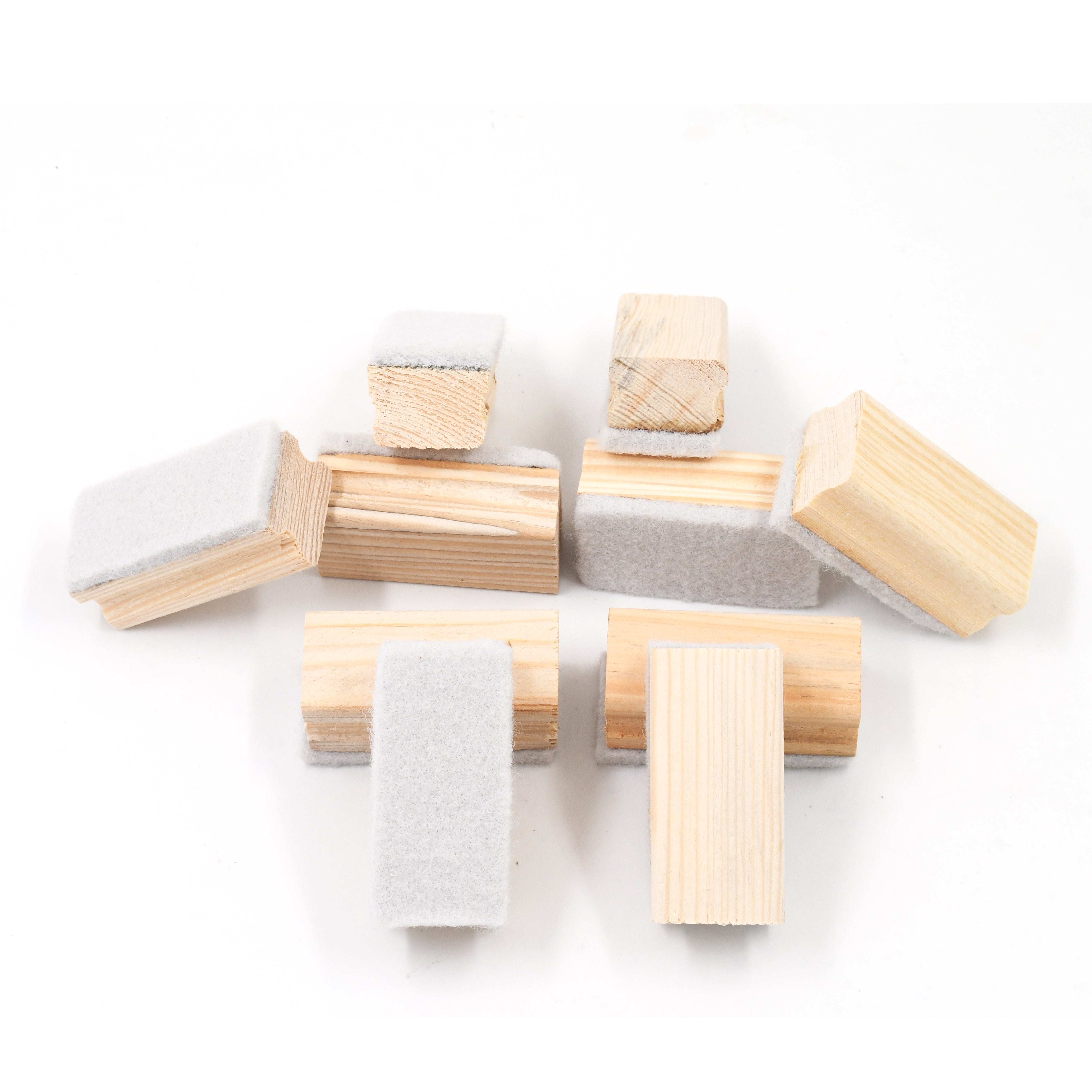 IVEI Wooden Mini Dusters for Blackboards and Whiteboards | Set of 10 | Marker and Chalk Eraser for Classroom, School, Home and Office use | Teaching Tools for Teachers and Students (10)