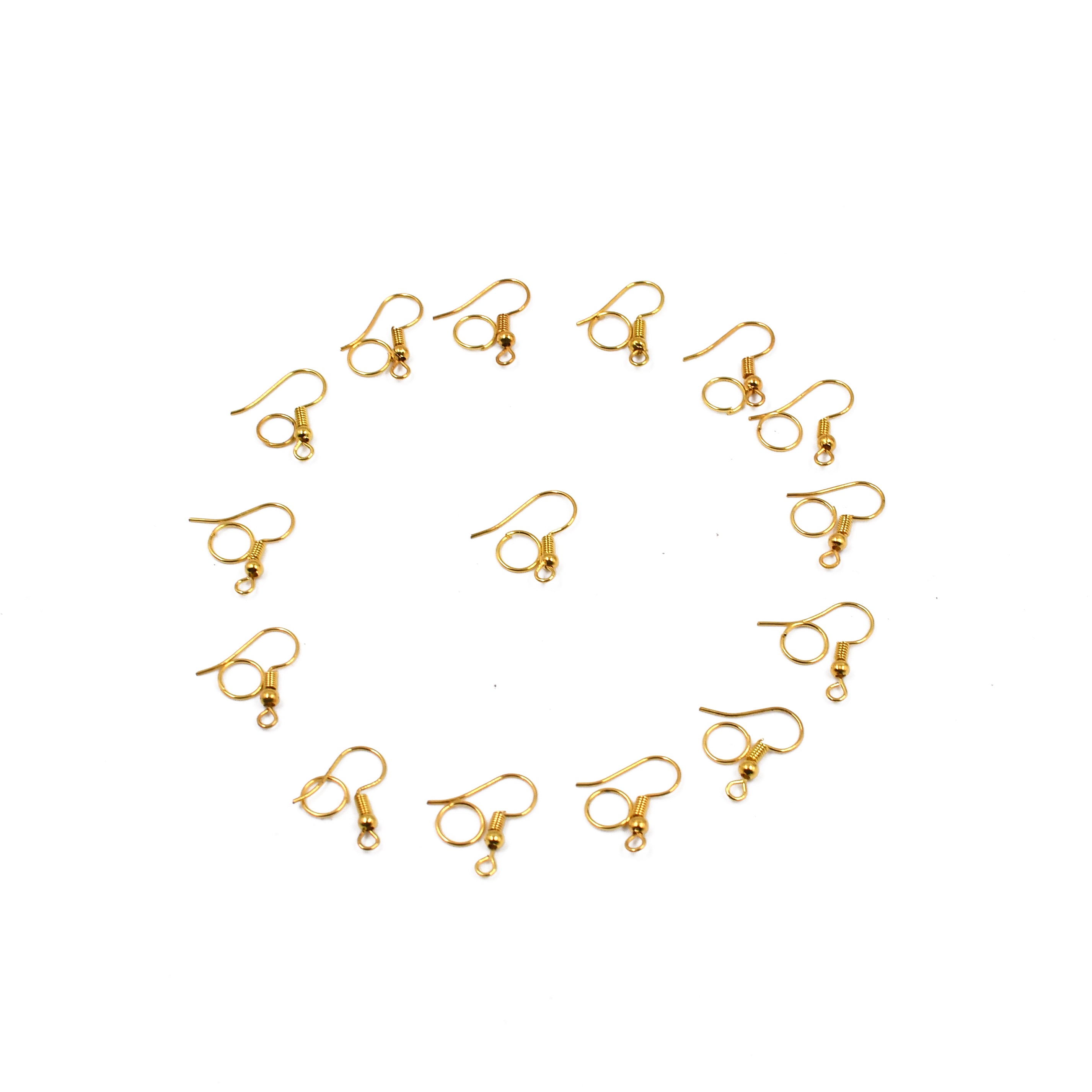 IVEI DIY Earring Hooks & Jump Rings for Jewellery Making Ð Bulk Pack | DIY Projects, Quilling & Craft | Ideal for Artists, Professionals, Kids (100 Silver+Golden)