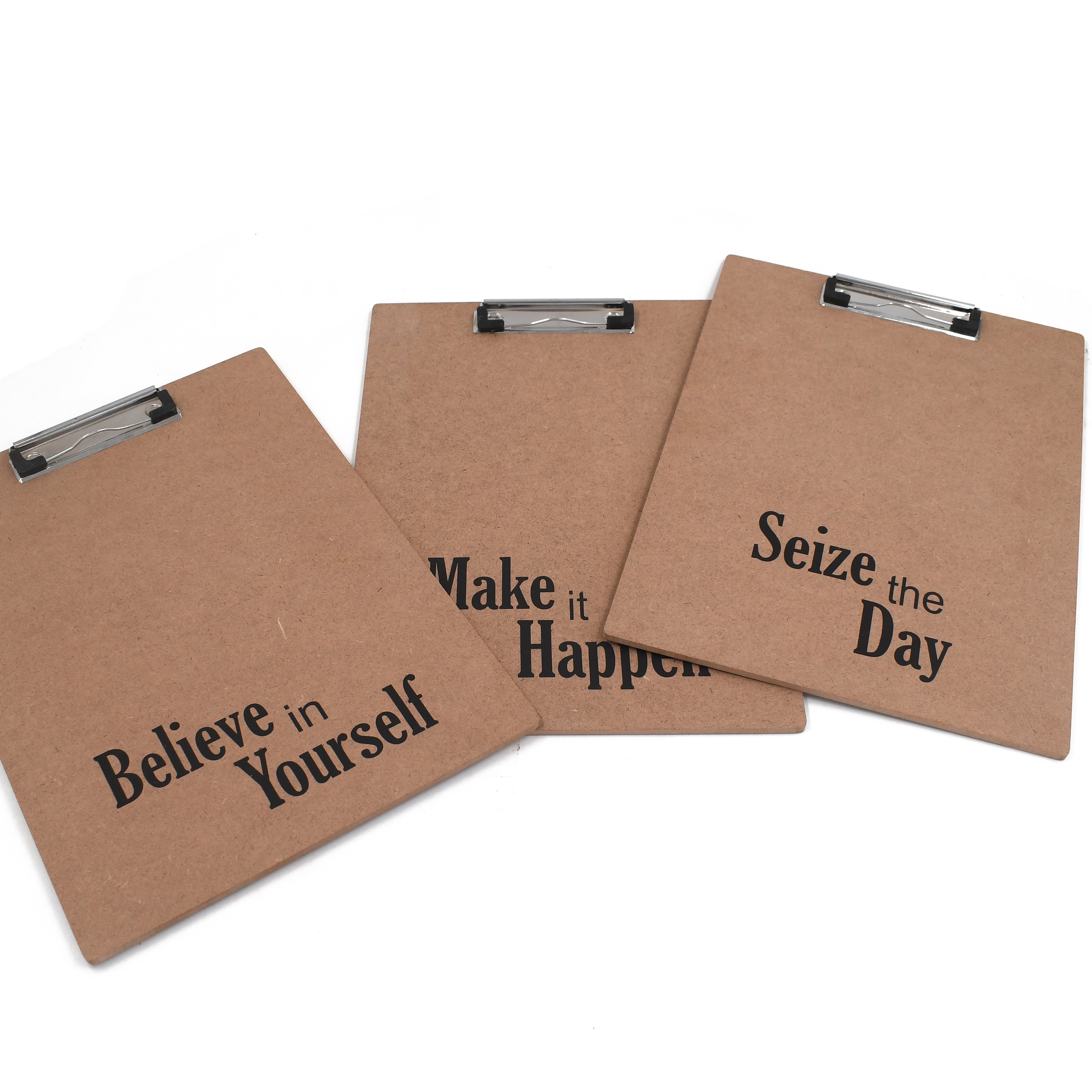 IVEI Clip Pad Writing Board | Examination Board, Drawing Pad & Note-Taking Board | MDF A4 Plain - Set of 3 | Exam Pad | School Supplies (Quote Set 2)