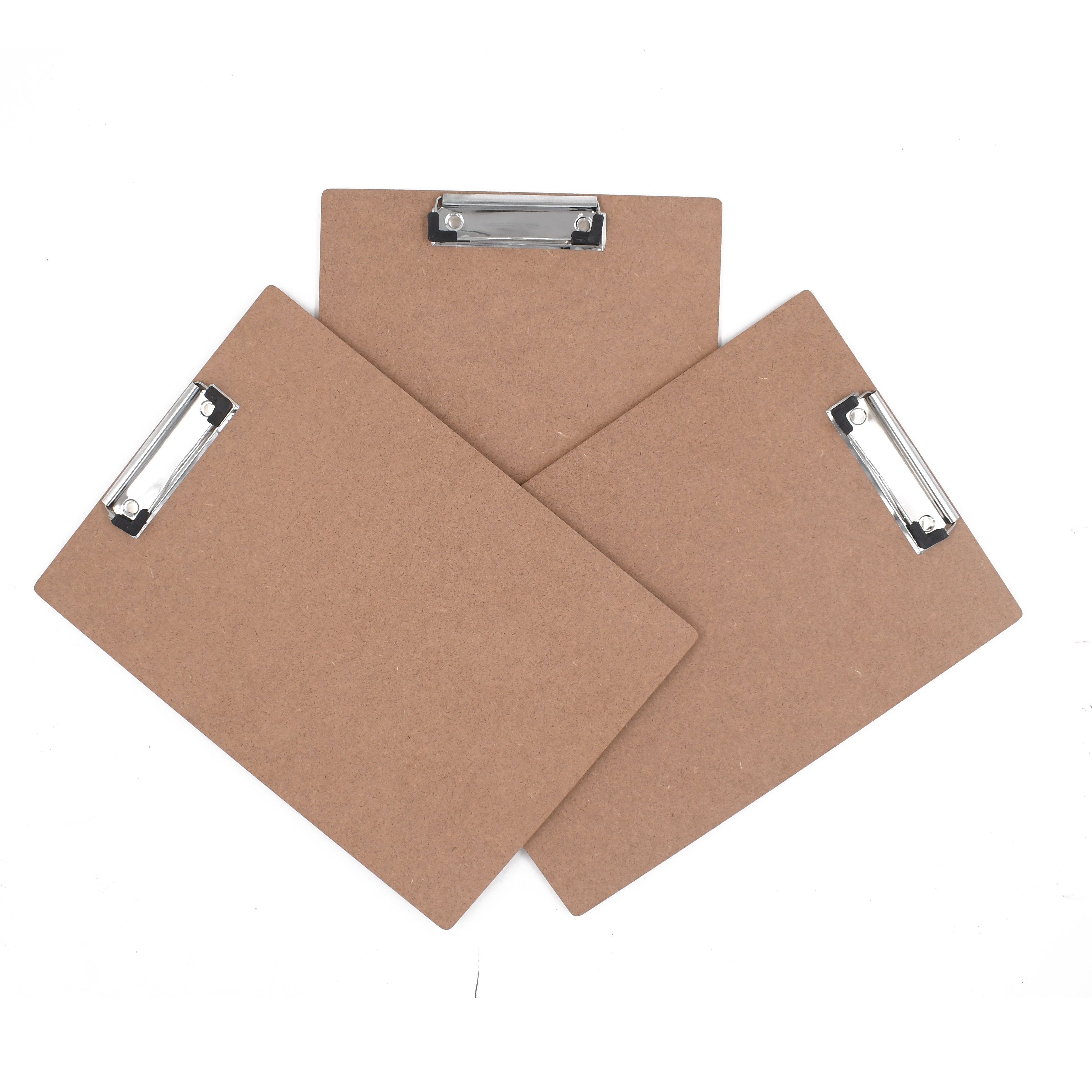 IVEI Clip Pad Writing Board | Examination Board, Drawing Pad & Note-Taking Board | MDF A4 Plain - Set of 3 | Exam Pad | School Supplies (Plain)