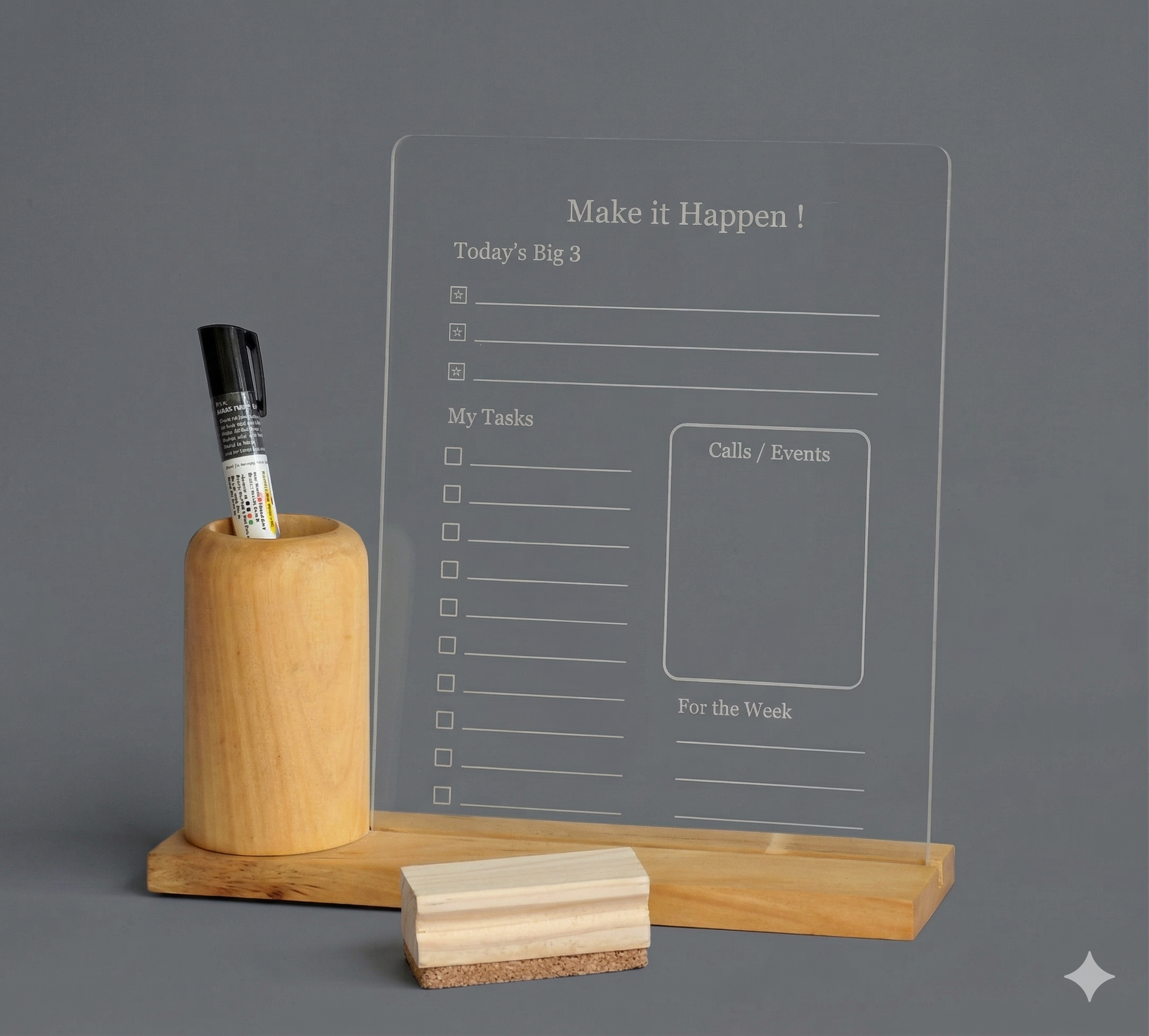 IVEI Minimal Pen Stand with Acrylic Daily Planner