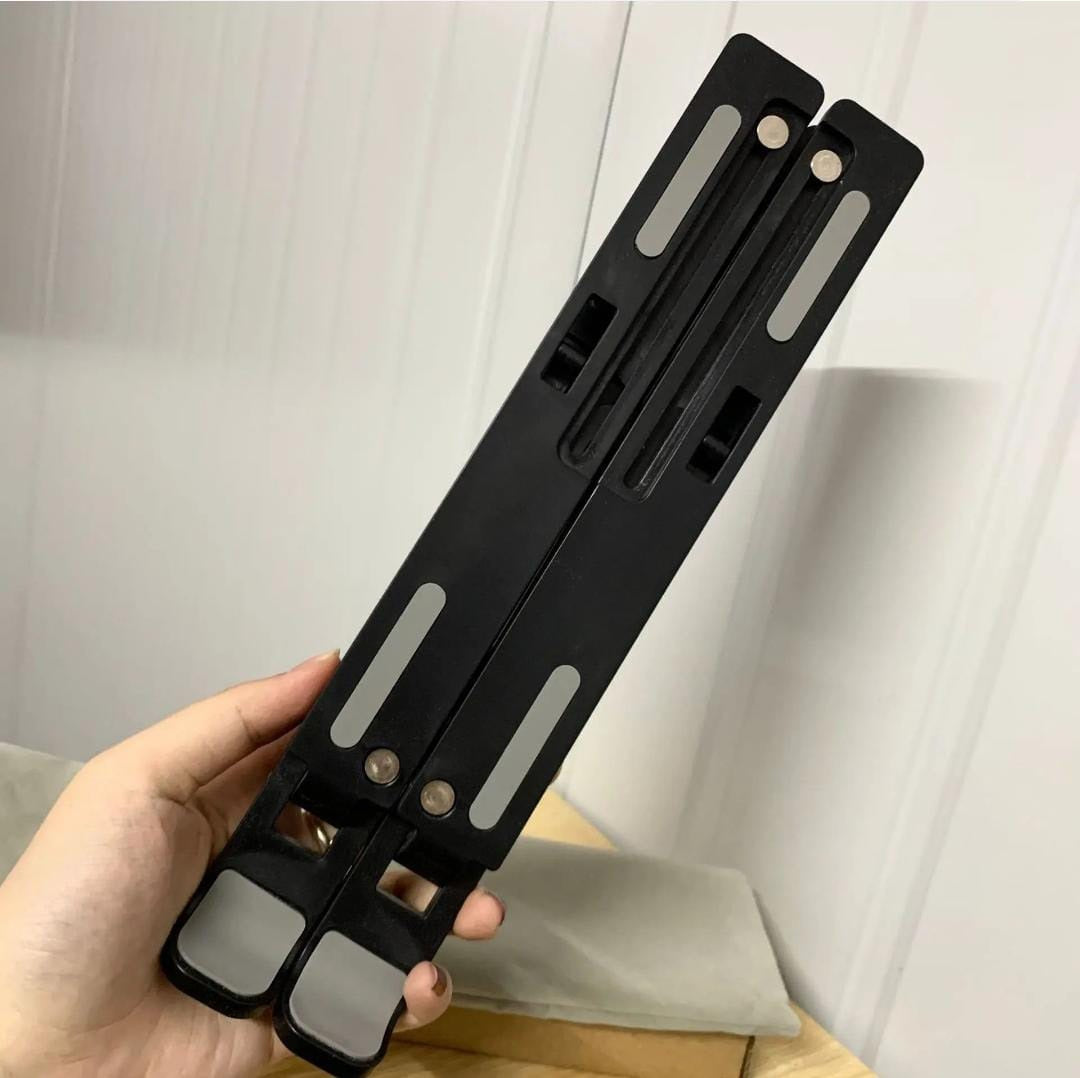 IVEI Laptop Stand for Overheating Protection - Portable, Adjustable & Foldable | Laptop Stand for Office Desk, Home Office, Table, Bed, Travel - Lightweight Aluminium Alloy Tabletop