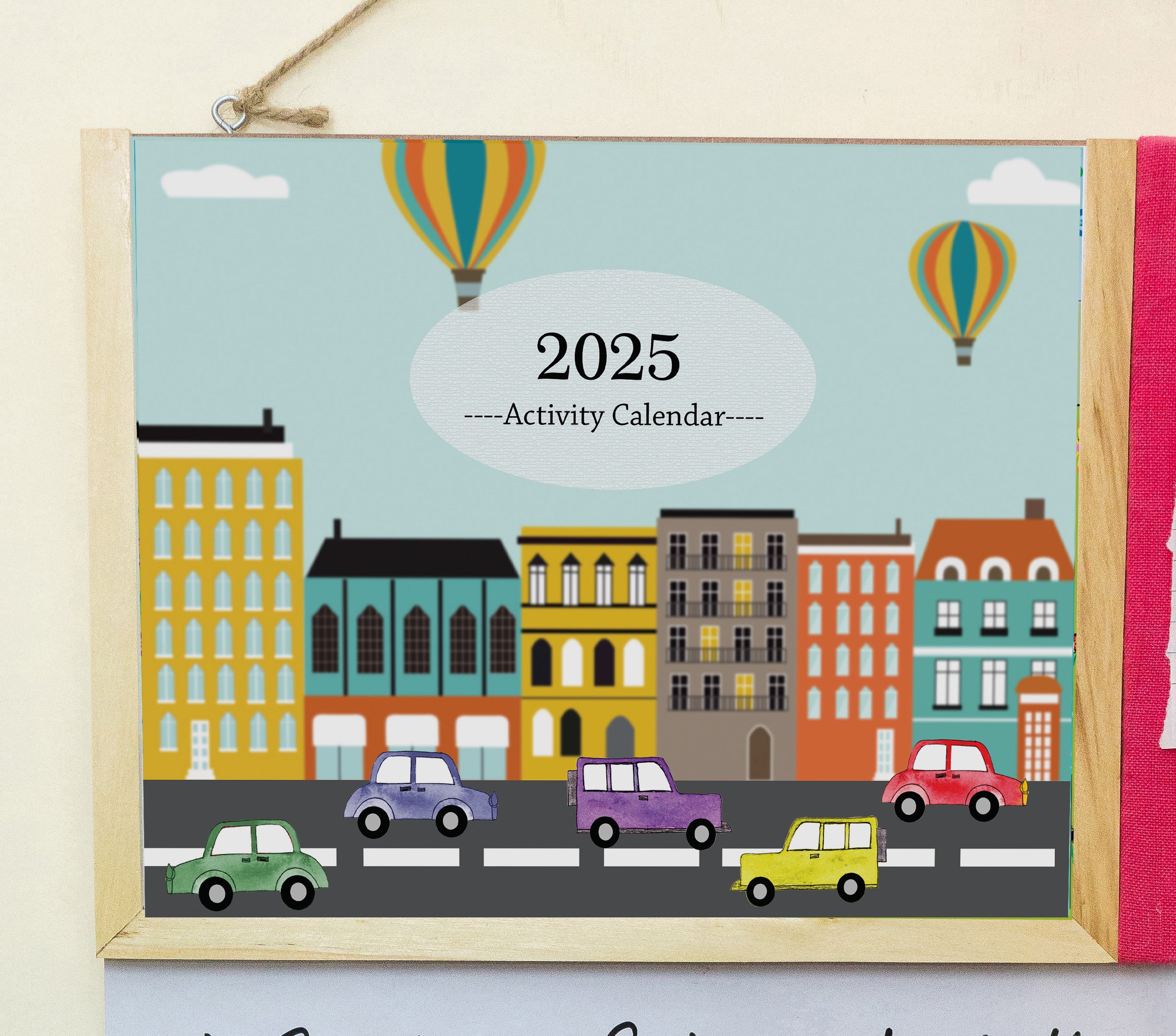 IVEI Kids Activity Calendar with Whiteboard & Pin Board - Combination Board Hanging Wall with Calendar Set with Marker & Duster Holder - Innovative Gift for Kids Room Decor, School, Home - Blue