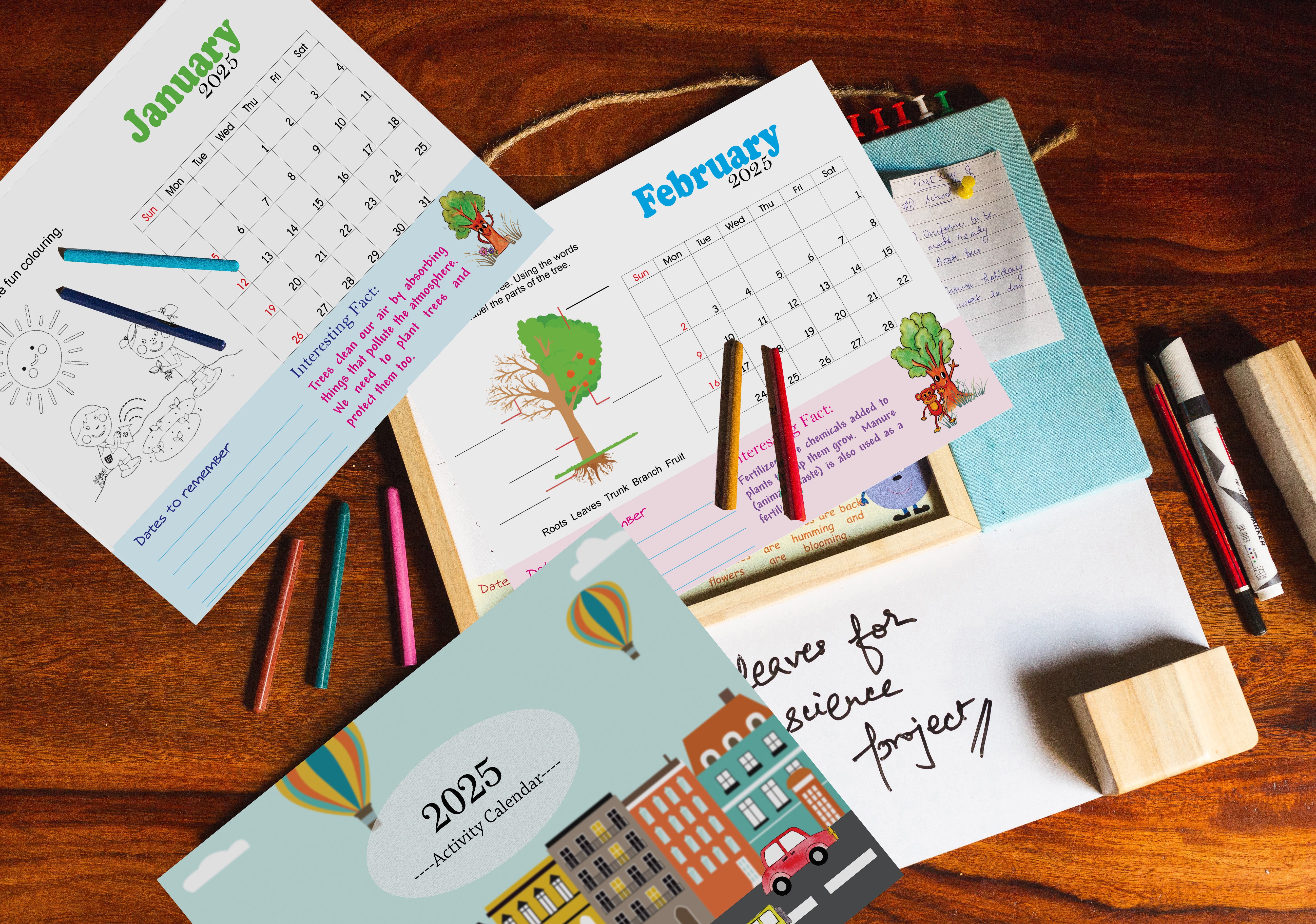 IVEI Kids Activity Calendar with Whiteboard & Pin Board - Combination Board Hanging Wall with Calendar Set with Marker & Duster Holder - Innovative Gift for Kids Room Decor, School, Home - Blue