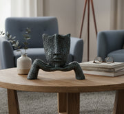 ESPLANADE Human Face Sculpture Showpiece - Zen Face Expressions Statement Piece | Home Decor | Resin - Blue - 8.5" Inches