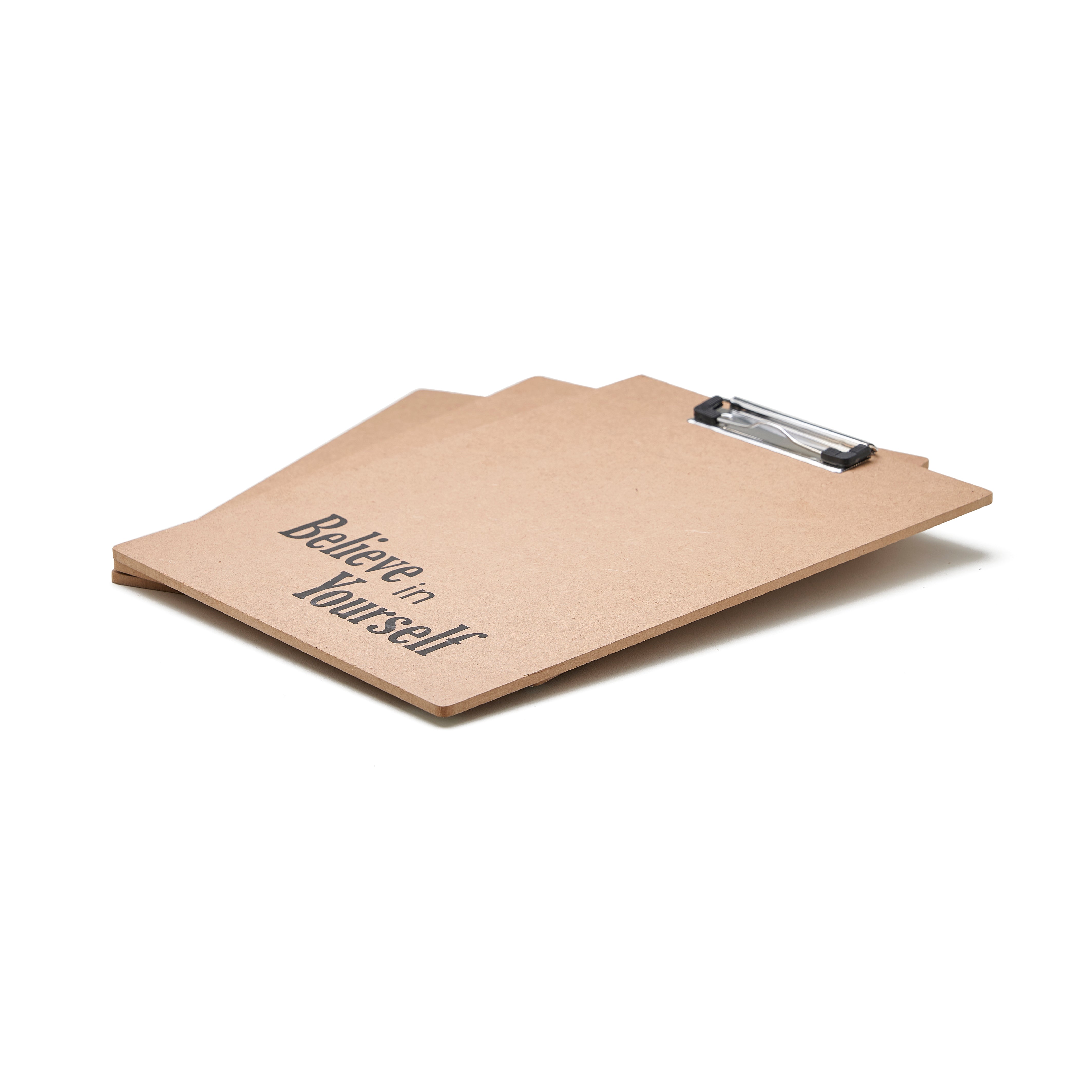 IVEI Clip Pad Writing Board | Examination Board, Drawing Pad & Note-Taking Board | MDF A4 Plain - Set of 3 | Exam Pad | School Supplies (Quote Set 2)