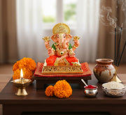 ESPLANADE Resin Ganesh Ganesha Idol Murti (Lotus)