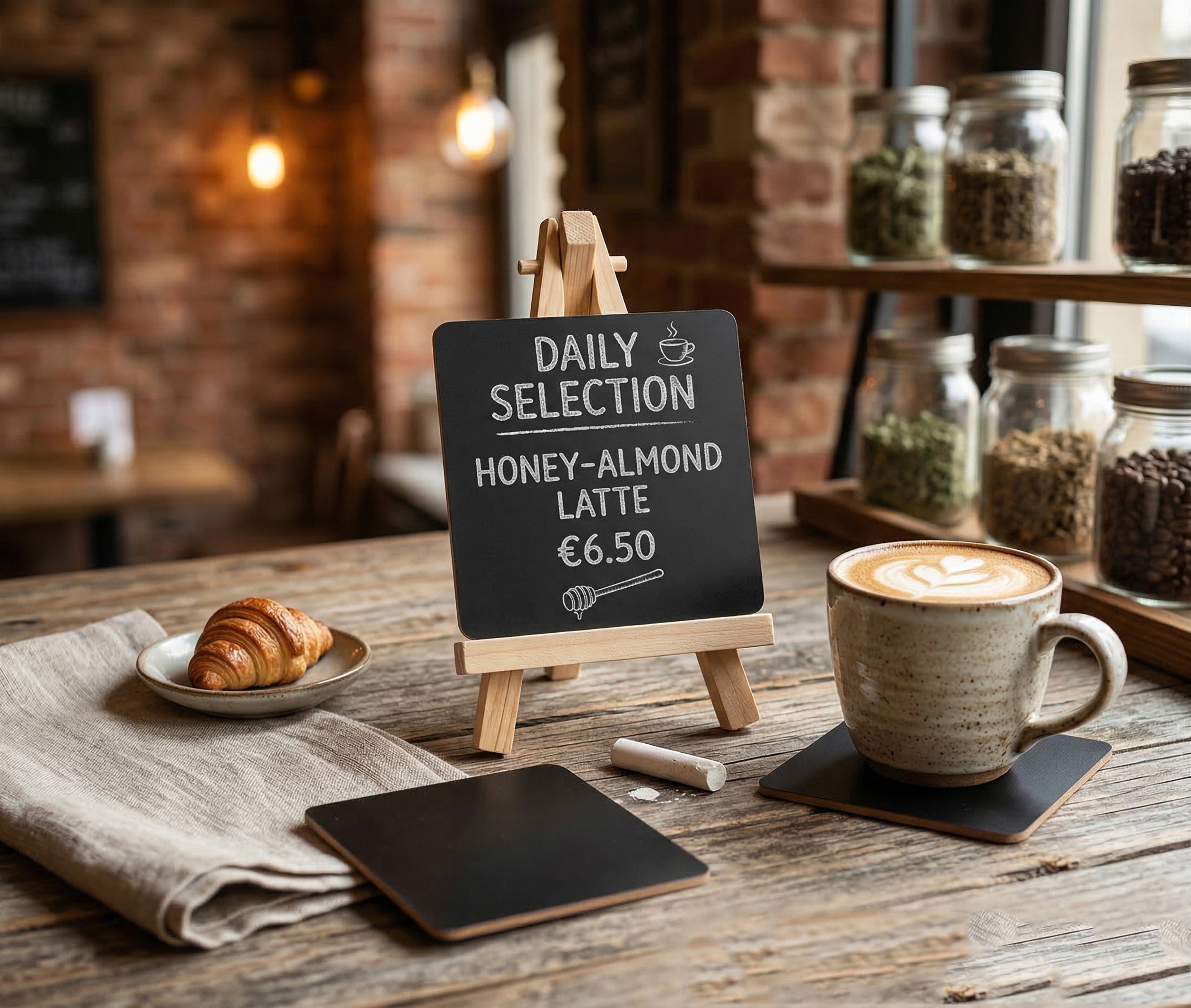 IVEI Mini Chalkboard Easel - Set of 6 | Tabletop Display Board for Café, Wedding, Party & Office Decor
