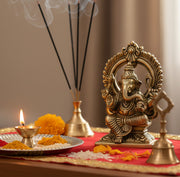 eSplanade Brass Ganesh Ganesha Ganpati Vinayak Showpiece | Murti Idol Statue Sculpture - 5.75" Inches